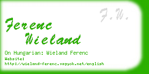 ferenc wieland business card